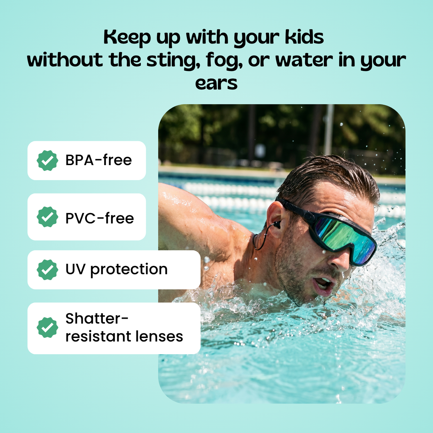 Aquiva™ Clip-On Swim Goggles